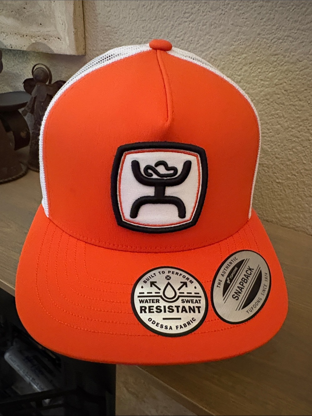 OSU Cowboy Hooey Orange Mesh Snapback Hat with Front Logo Patch. New.